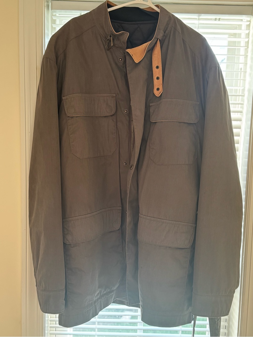 VintageTimberland Weathergear Heritage Y2K Leather Trim Belted Coat Men’s large